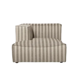 Catena Sofa Chaise Longue Left L600 in Louisiana sand/off-white stripes