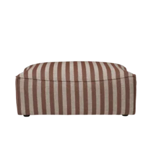 Catena Pouf Rectangular L501 in Louisiana sand/chocolate stripe