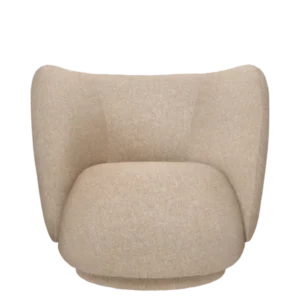Rico Swivel Lounge Chair in Vanir off-white/honey