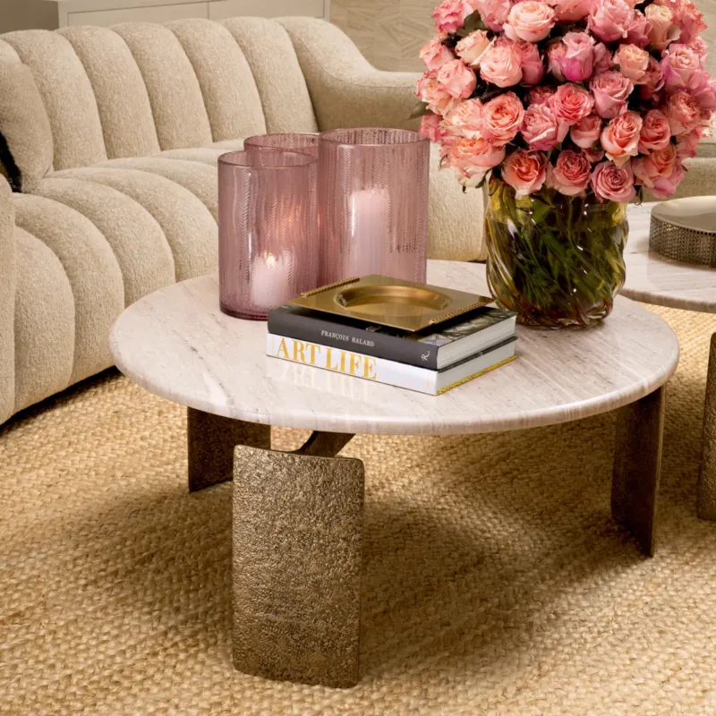 Round Marble Coffee Table Bodega | Eichholtz Miami