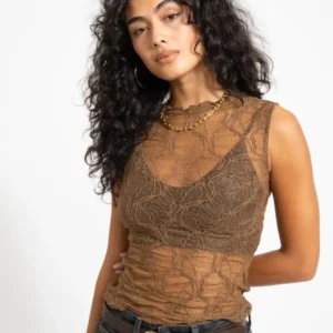 Aware Reffen High Neck Lace Top Vip Thrush