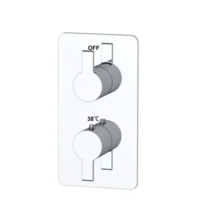 Unterputz-Thermostat-Mischbatterie mit 2-Wege-Umstellung, Chrom