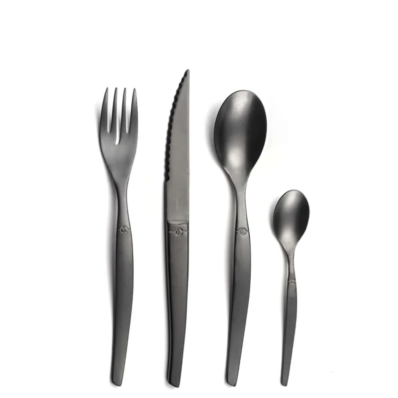 JET LAG Besteckset 16-teilig PVD schwarz mattiert