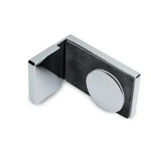 Wandwinkel Glas-Wand 90 Grad innen fuer feststehendes Duschglas, Chrom poliert glaenzend