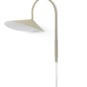 Arum Swivel Wall Lamp in cashmere with curved arm and cone shade