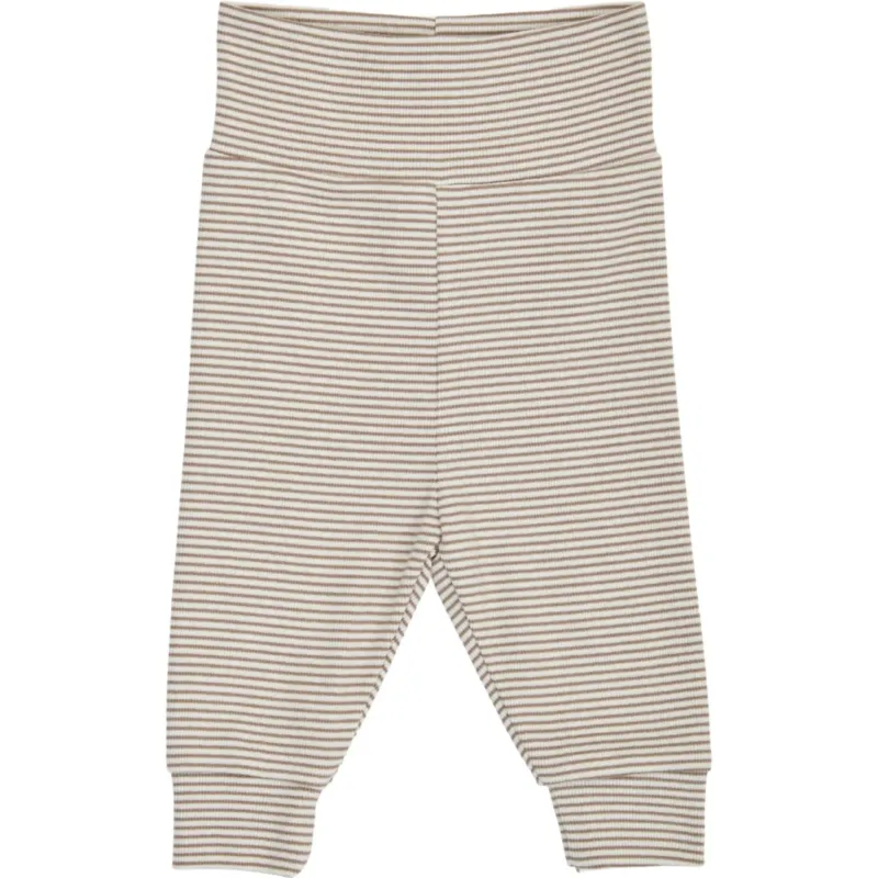 Müsli Balsam Cream/ Walnut Mini Stripe Rib Byxor