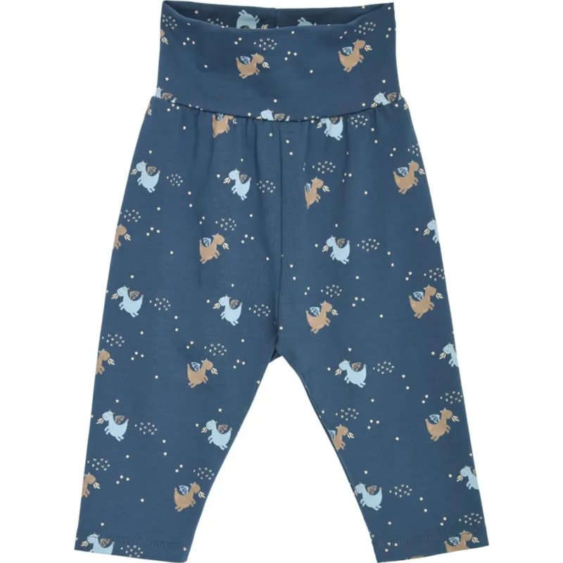 Müsli Navy/ Soft Blue/ Walnut Storybook Byxor Baby