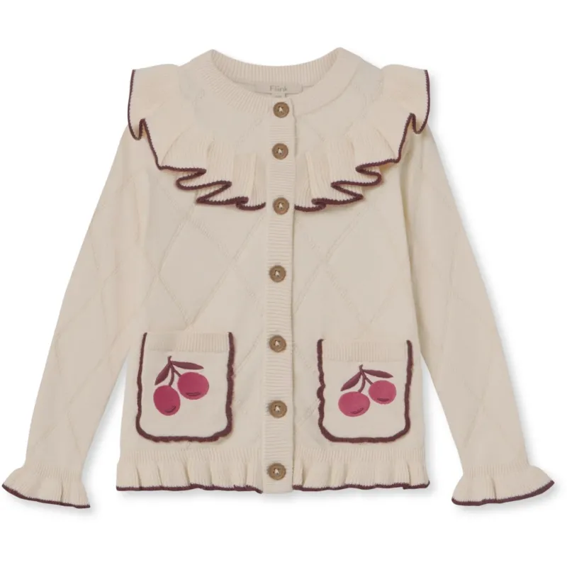Fliink Sandshell Nova Embr. Ruffle Cardigan