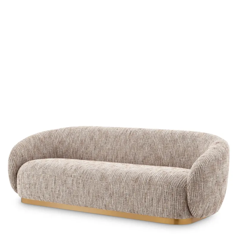 Brass Base Upholstered Sofa Brice | Eichholtz Miami