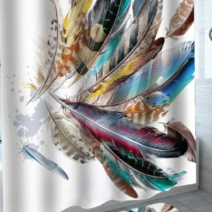 Beautiful Shower Curtains Feathers Ink