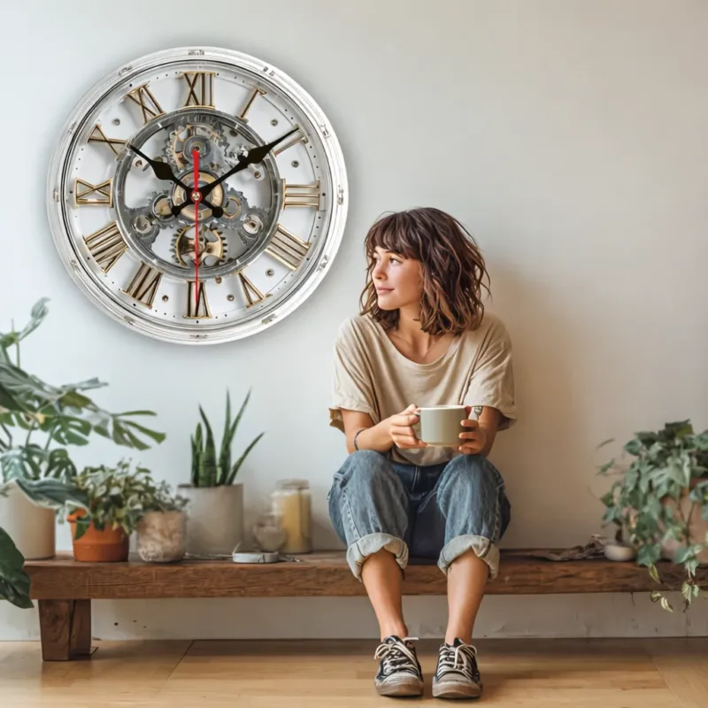 GEARWOOD CLOCK – Vintage Mechanical Wall Accent 2D Clock