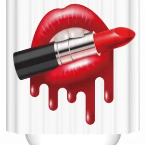 Hot Red Lipstick - Themed shower curtains