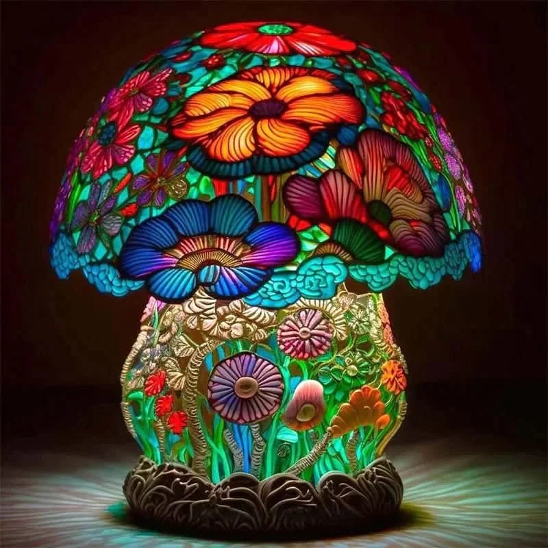 Lumora Mosaic Glass Lamp - Wireless Soft Lighting for Cozy Atmosphere 2