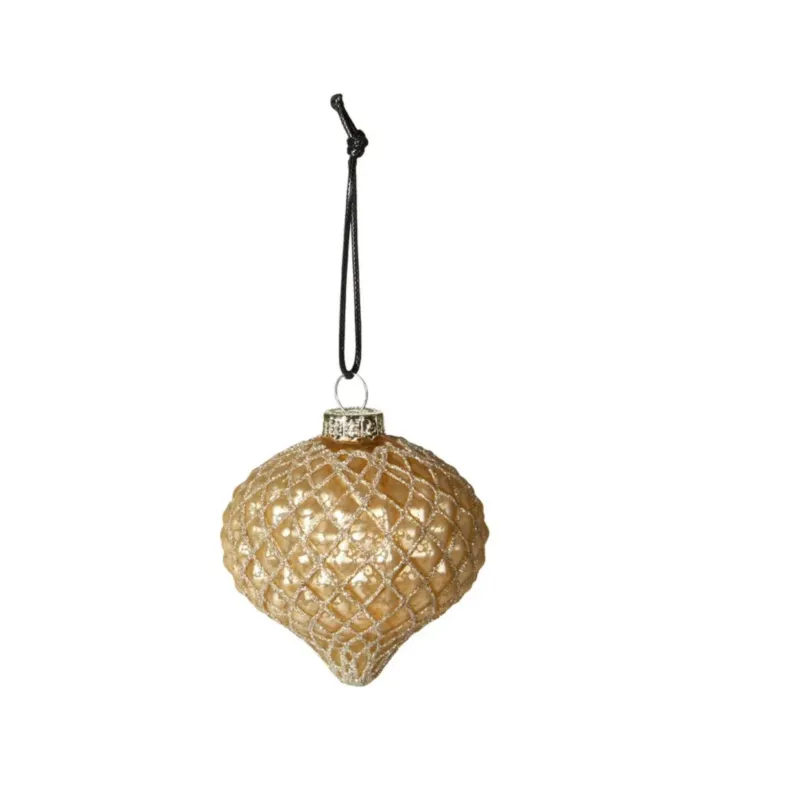 Weihnachtskugel Champagner/Gold - Speedtsberg