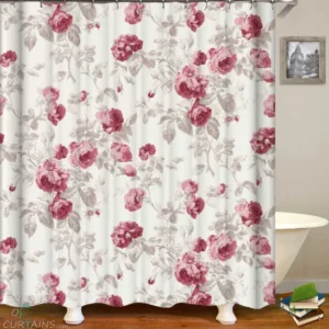 Shower Curtains with Vintage Chic Roses