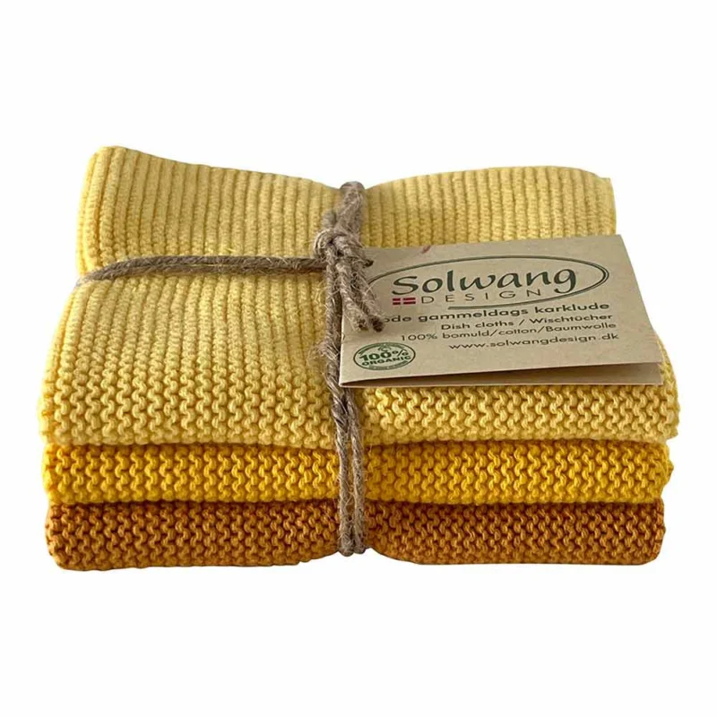 Solwang Wischtücher 3er Set - Gelb Kombi
