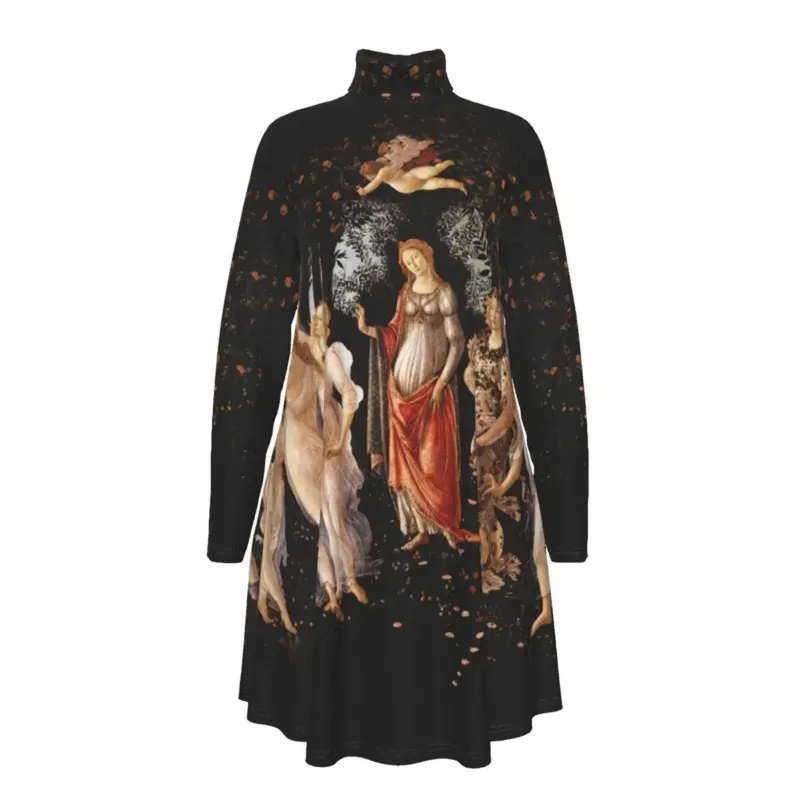 Botticelli Spring high neck dress front view