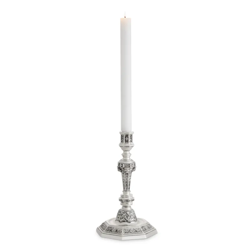 Antique Silver Candle Holder Delavigne | Eichholtz Miami
