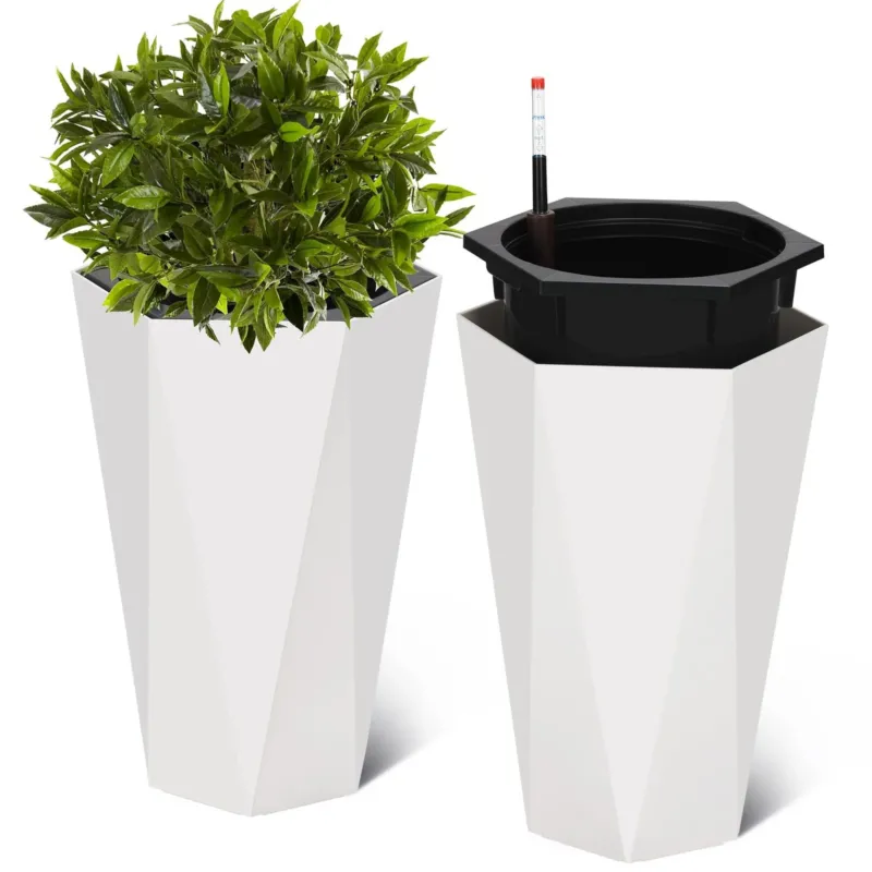 AQUADIAMOND – Self-Watering Planter Set with Wheels