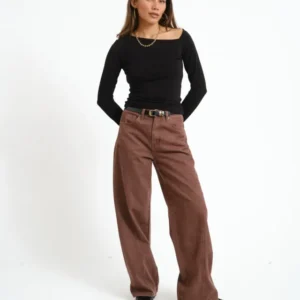 Bella Tulla Asym Neck Top Black - Things I Like Things I Love