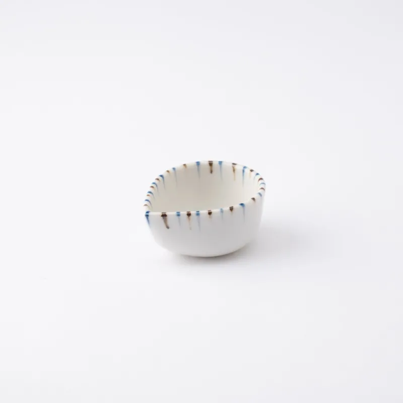 Bicolored Rim Tokusa Seto Ware Small Sauce Container - MUSUBI KILN - Quality Japanese Tableware and Gift