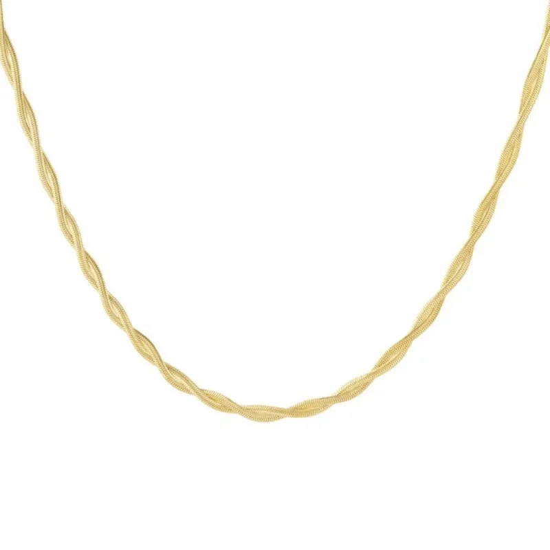 Damen Halskette gold 'Twist' long 60 cm