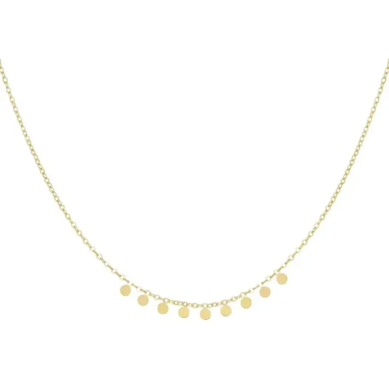 Damen Halskette 'runde Anhänger gold'