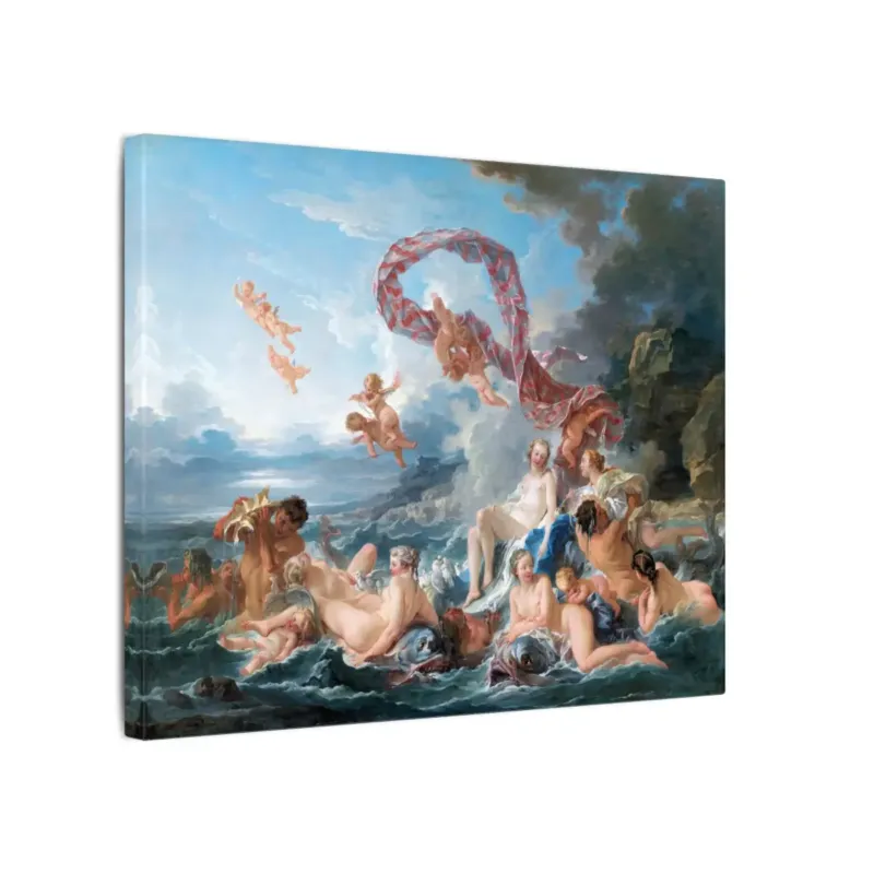 François Boucher The Triumph of Venus stretched canvas with Rococo sea mythology scene