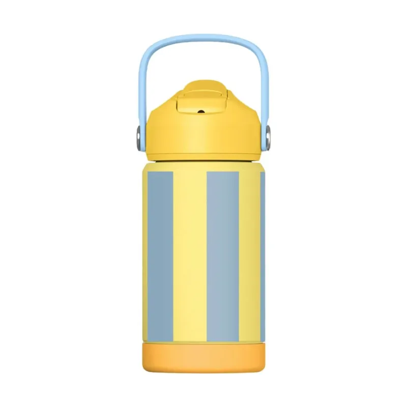 Trinkflasche Stripes gelb/hellblau 350ml
