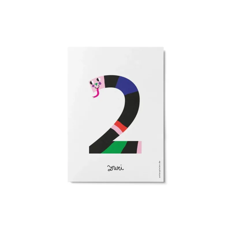 Kleine Zahlenparade - fröhliche Zahlenkarten '2'