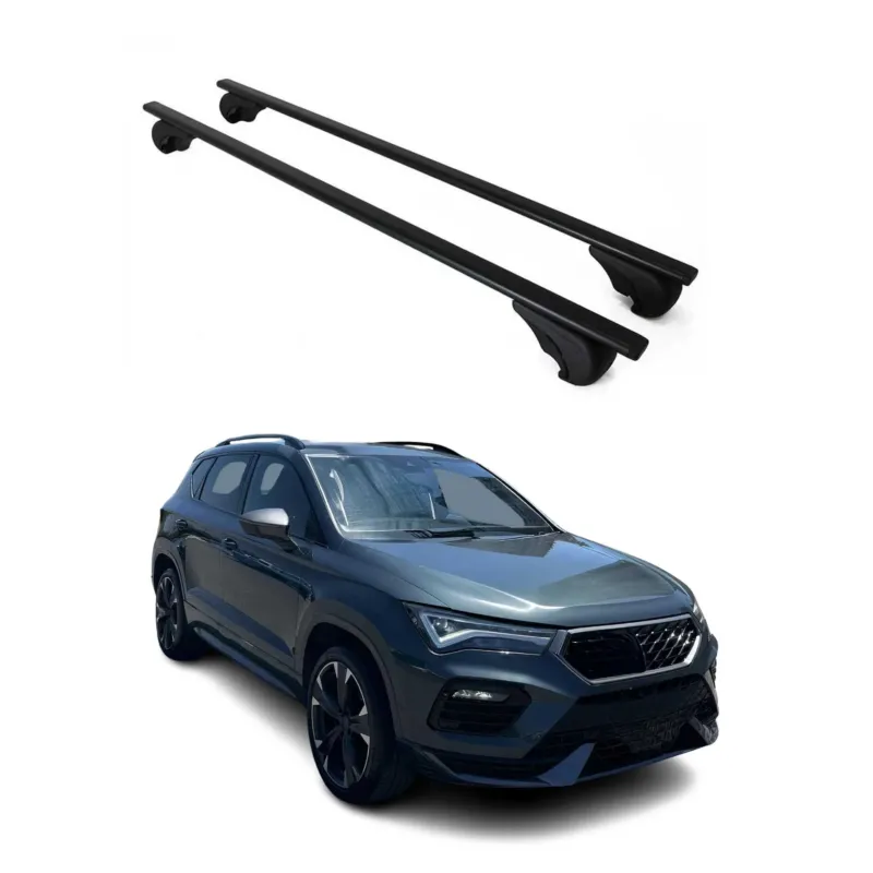 Dachträger Grundträger für Cupra Ateca 2016-2026 75kg Stahl Schwarz 2 tlg