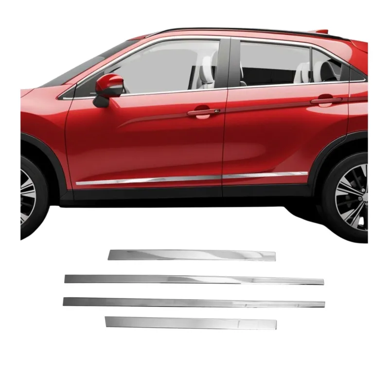 Seitentürleiste Türschutzleiste für Mitsubishi Eclipse Cross 2018-2026 Chrom 4x