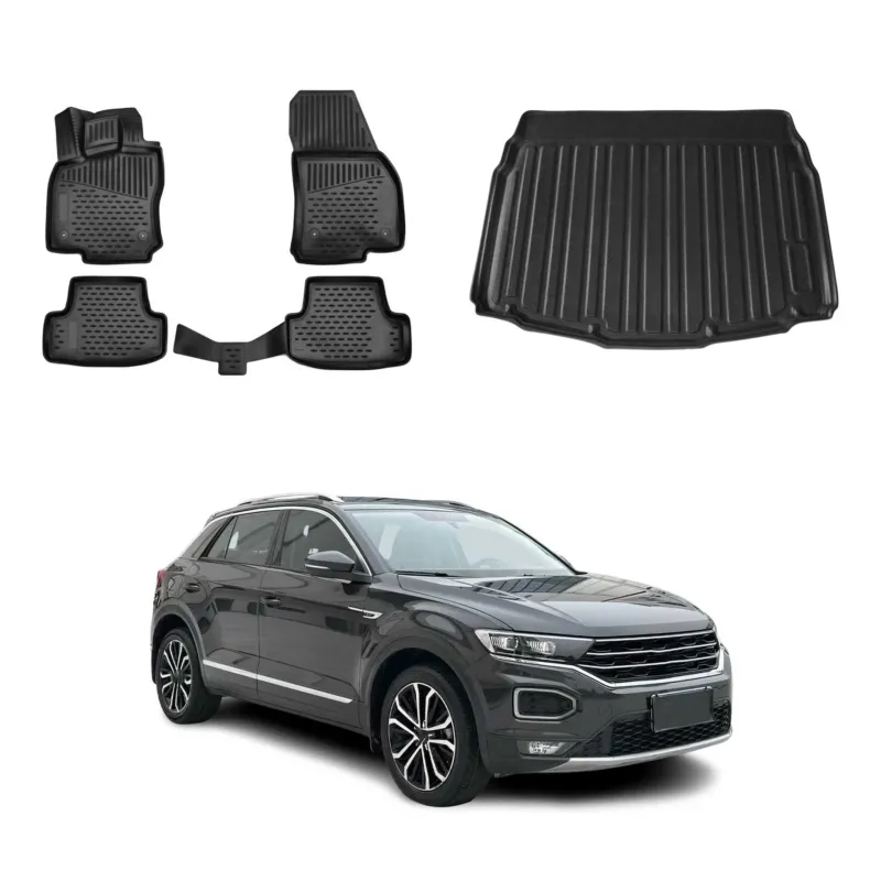 OMAC Fußmatten & Kofferraumwanne Set für Volkswagen T-Roc Pre-fl 2017-2022