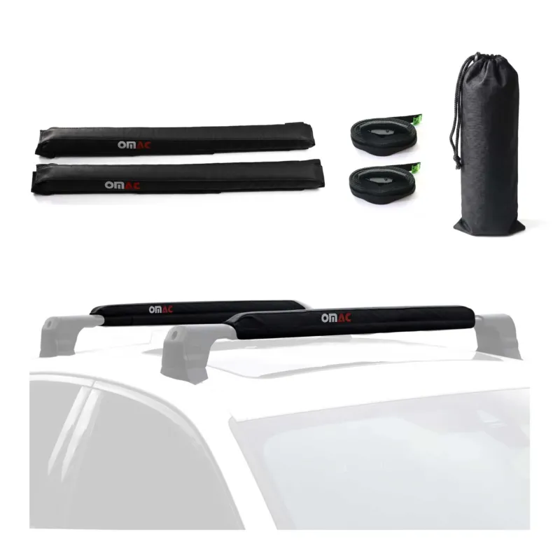 Dachträgerauflagen Surfbretträger Windsurf Pad Dachträger Kanu Kajak 48cm 2x SET
