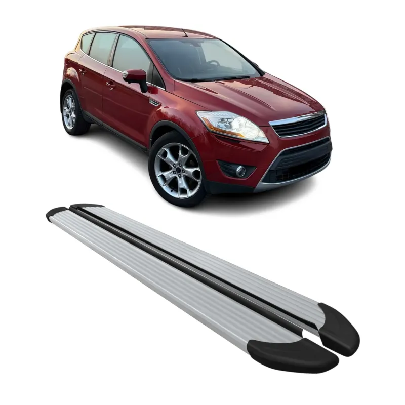 Seitenschweller Trittbretter Schweller für Ford Kuga I 2008-12 Aluminium Silber