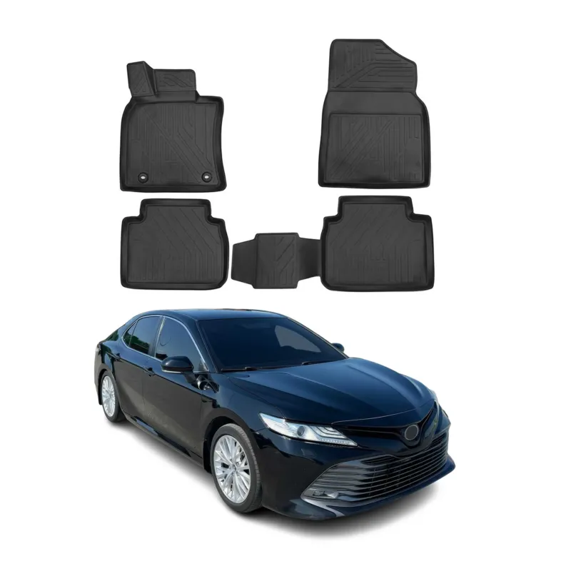 OMAC Gummimatten Fußmatten für Toyota Camry XV70 2018-2022 Automatten Schwarz 4x