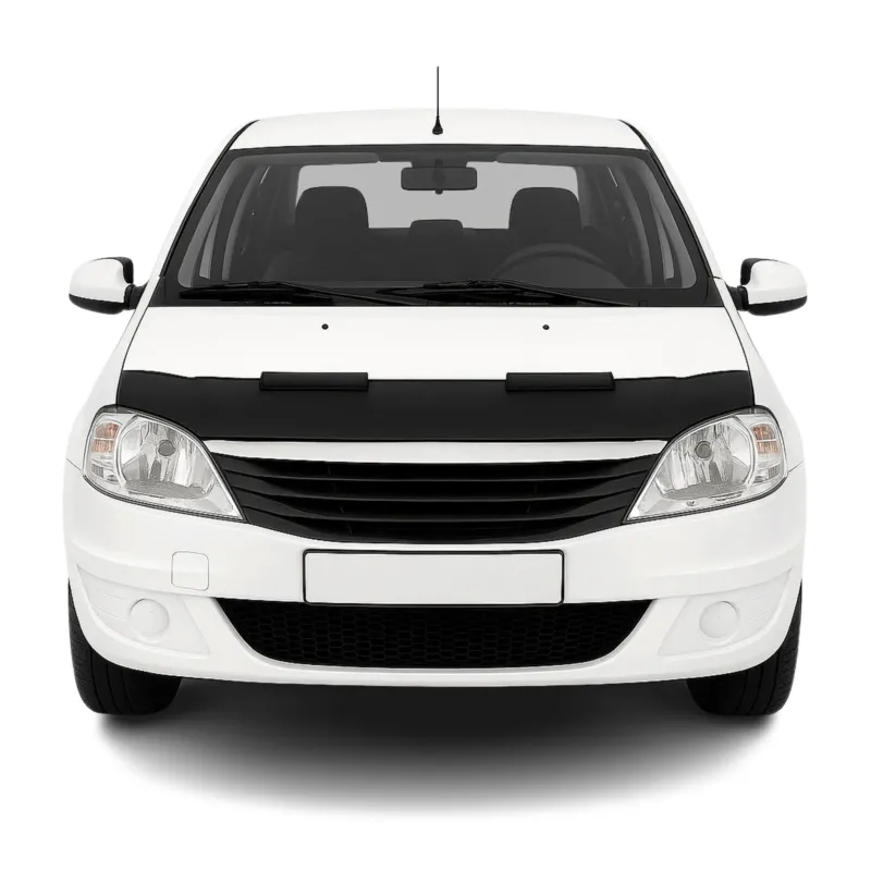 Haubenbra Steinschlagschutz Bonnet Bra für Dacia Logan 2005-2012 Schwarz Halb