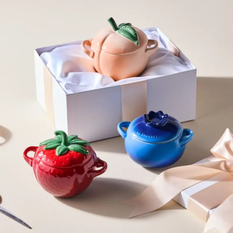 Mini cocotte cerámica frutas Le Creuset
