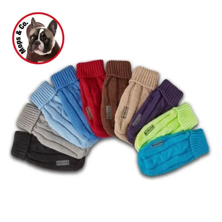 Wolters Zopf-Strickpullover für Mops und Co